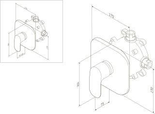 Смеситель Am.pm Sensation F3075000 для душа